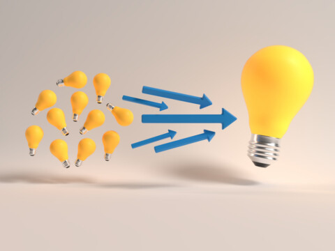 little lightbulbs become one big lightbulb