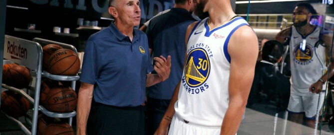 Ron Adams and Steph Curry